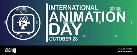 International Animation Day Vector Template Design Illustration ...