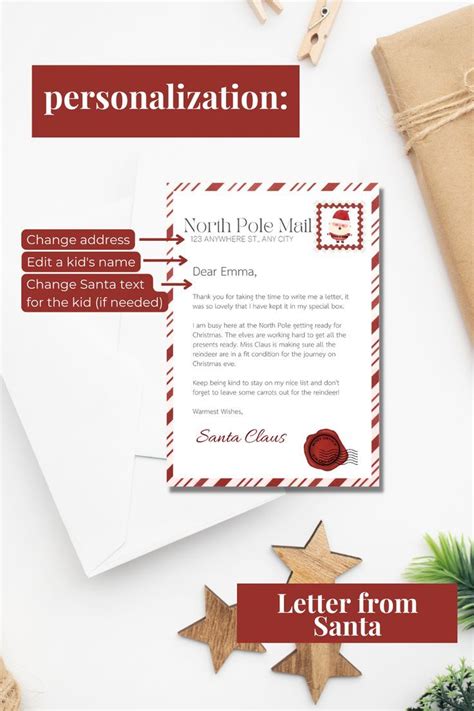 Letter From Santa Santa Letter Template Santa Mail - Etsy | Santa ...