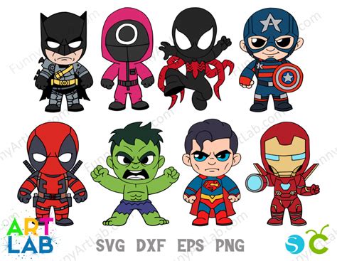 Baby Heroes Bundle Superhero Svg Cricut Layered Heroes Cricut