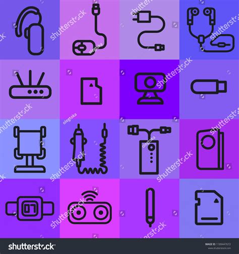 Illustration Concept Accessories Icons Mobile Phone Stock Vector