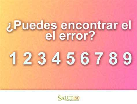 Qu Tan R Pido Puedes Encontrar El Error En Esta Imagen Salud