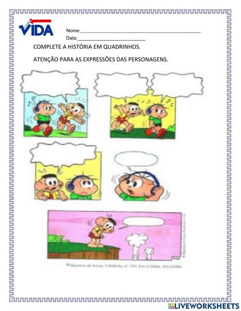 Atividades História Em Quadrinhos 3 Ano