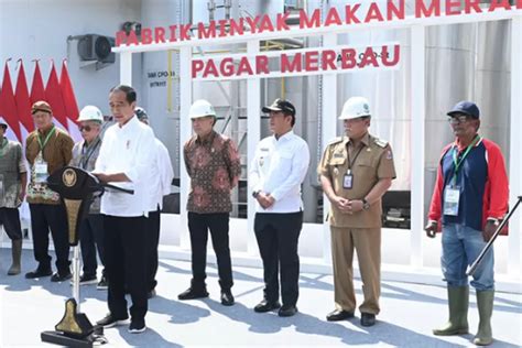 Resmikan Pabrik Minyak Makan Merah Pertama Di Indonesia Jokowi