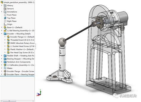 【工程机械】磁摆单摆模型3d图纸 Solidworks设计 附源代码理论通用 仿真秀干货文章