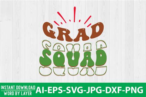 Grad Squad Retro Design Graphic By Jpstock Creative Fabrica