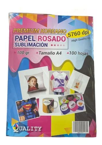 Papel Sublimaci N Premiun Coreano A X Hojas X Resmas Env O Gratis