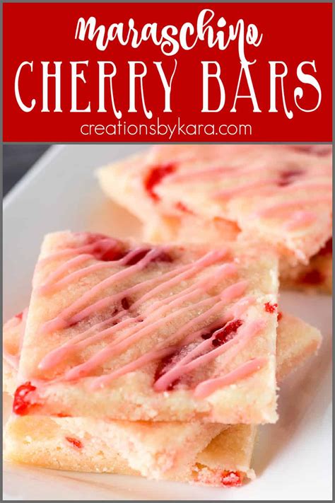 Maraschino Cherry Bars Recipe Creations By Kara