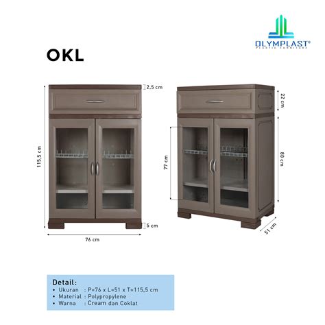 OKL Lemari Rak Penyimpanan Dapur Kitchen Locker Olymplast Plastic