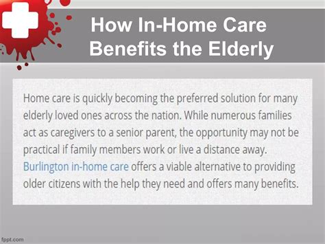 How In Home Care Benefits The Elderly Ppt