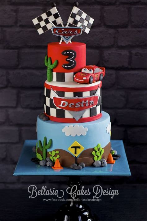 Cars Birthday Cake Cars Birthday Cake For Destin I Made Lightning Mcqueen From Gumpaste Also