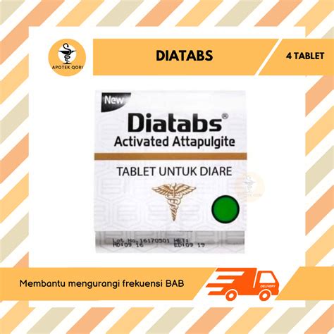 Jual Diatabs Strip 4 Tabletattapulgitemeredakan Diare Shopee