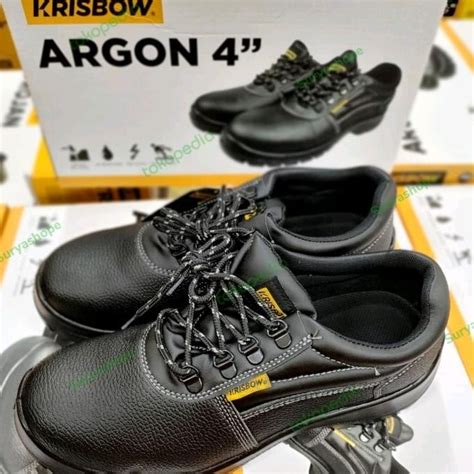 Jual Sepatu Pengaman Krisbow Safety Shoes Arrow 4 Inch Sepatu Sefty Hitam Shopee Indonesia