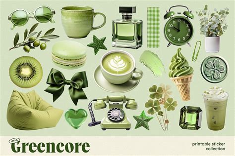 green object element set  photo rawpixel