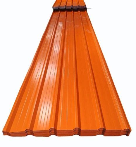 Orange Colour Coated Roofing Sheet Thickness Of Sheet 0 2mm At Rs 81