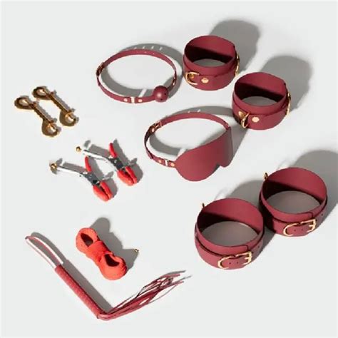 Jiuuy Adult Sm Sex Products Kits Bondage Gear Collar Butt Oral Erotic Bundle Blindfold Whip Sex