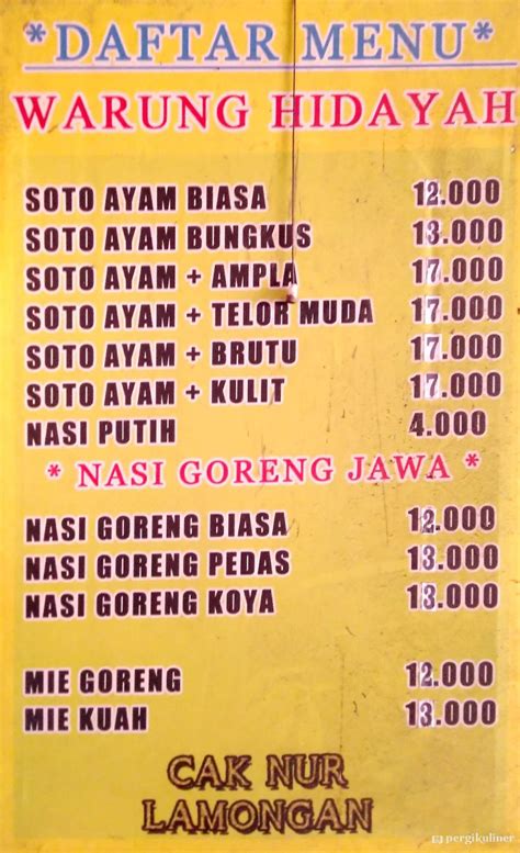 Selalu Diperbarui Menu Nasi Goreng Jawa Cak Nur Rungkut Surabaya