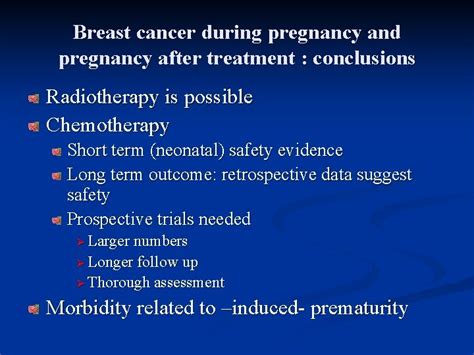 Breast Cancer During Pregnancy And Pregnancy After Treatment