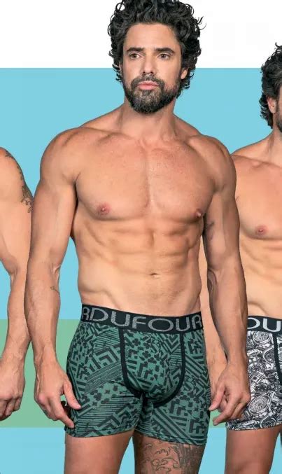 11888 DUFOUR BOXER DE ALGODON Y LYCRA ESTAMPADO CON COLLARETA TALLE S