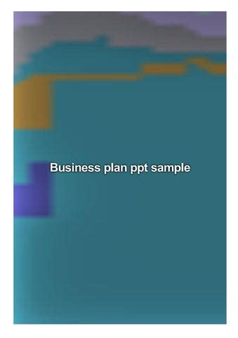 Business plan ppt sample by Davis Kate - Issuu