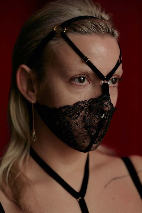 Bdsm Mask Fetish Wear Lace Masquerade Mask Body Harness Fashion Kinky Lingerie Etsy