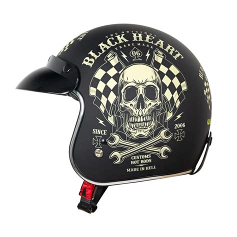 Kask Motocyklowy Otwarty Chopper W TEC Black Heart Kustom InSPORTline