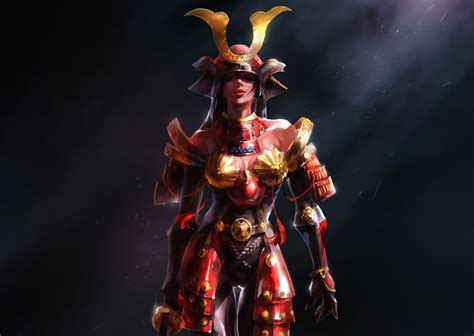 640x960 resolution | female shogun, anime, women, fantasy armor ...