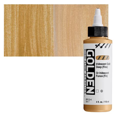 Golden High Flow Acrylics Iridescent Gold Deep Fine Oz Bottle