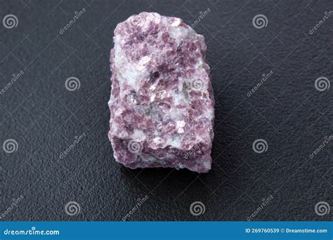 Mineral Stone Lepidolite Macro Shooting Of Natural Gemstone The Raw