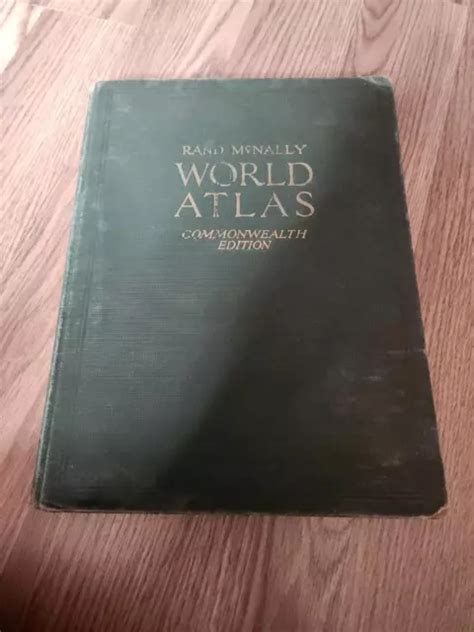 ANTIQUE RAND MCNALLY World Atlas 1928 Commonwealth Edition Vintage Maps