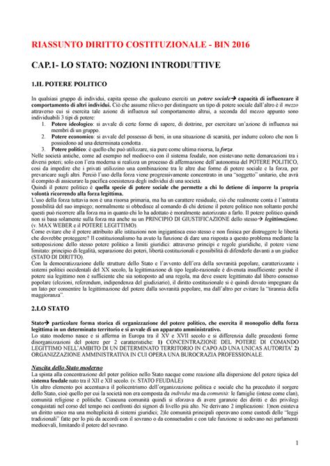 Diritto Costituzionale Riassunto BIN Pitruzzella 2016 RIASSUNTO