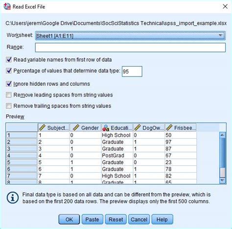 Importing Data Into SPSS From Excel Easy SPSS Tutorial