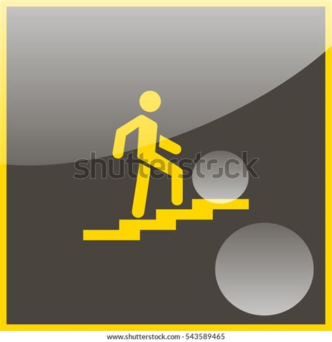 Man On Stairs Going Stock Vector Royalty Free 543589465 Shutterstock