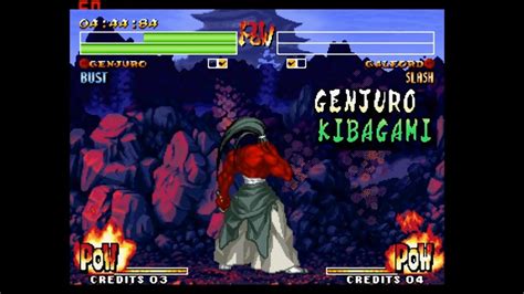 Samurai Shodown IV Rasetsu Genjuro Playthrough Lvl 8 60fps YouTube