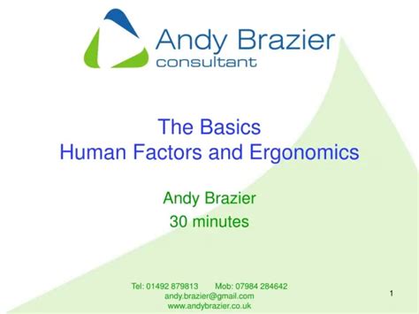 Ppt The Basics Human Factors And Ergonomics Powerpoint Presentation Free Download Id873807