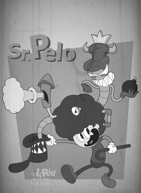 Sr.Pelo in 1930's Art Style (black and white) by L-Rid on DeviantArt