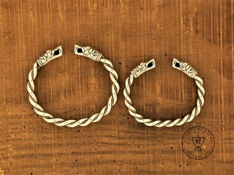 Gotland Viking Wedding Bracelets Sterling Silver and 18K Gold size M ...