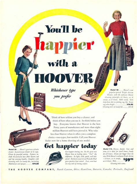 Vacuum Of The Day Advertising History Hoover Vintage Ads