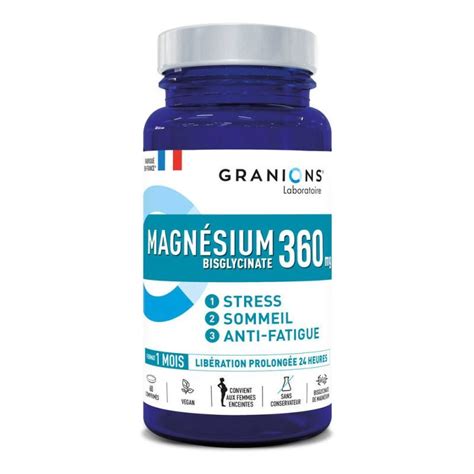 Magn Sium Bisglycinate Mg Comprim S Granions Achat Granions