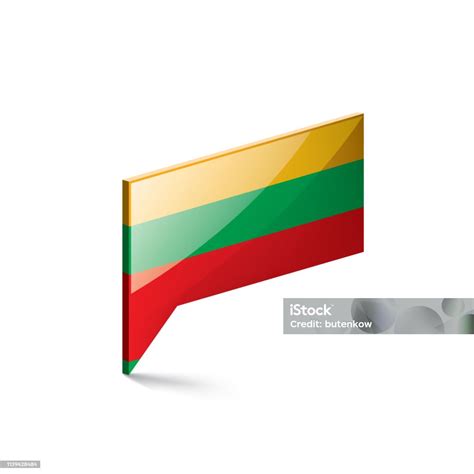 Litauische Flagge Vektorillustration Auf Weißem Hintergrund Stock ...