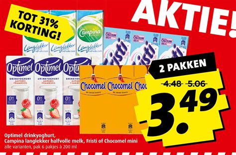 Optimel Drinkyoghurt Campina Langlekker Halfvolle Melk Fristi Of