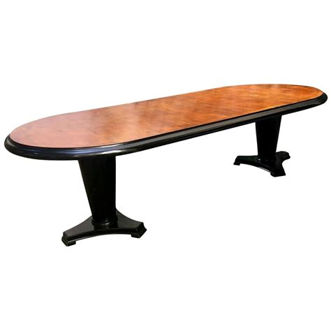 Art Deco Dining Table In Ebonized Walnut At 1stdibs