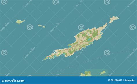 Anguilla Outlined Topo Humanitarian Stock Illustration Illustration