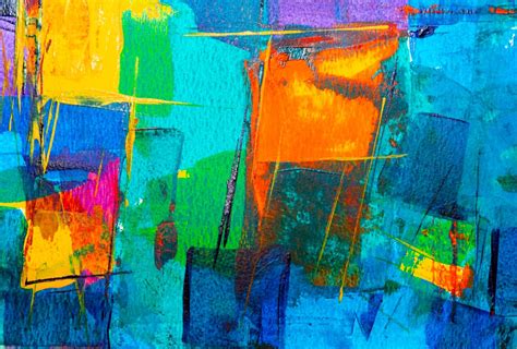 Blue and Orange Abstract Painting · Free Stock Photo