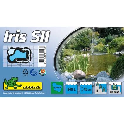 Bassin préformé Ubbink Iris SII 240L HDPE 45x135x90cm