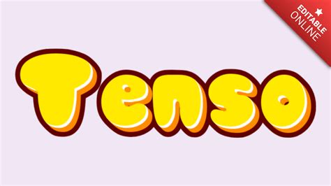 Como Se Escreve Tenso - Tenso | Fuente Para Bebés | Generador de Efectos de Texto