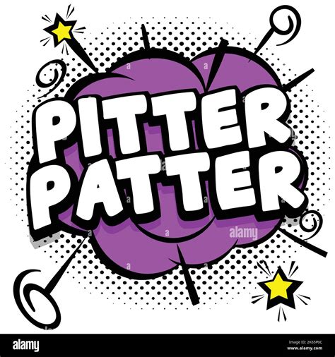 Pitter Patter Comic Bright Template With Speech Bubbles On Colorful