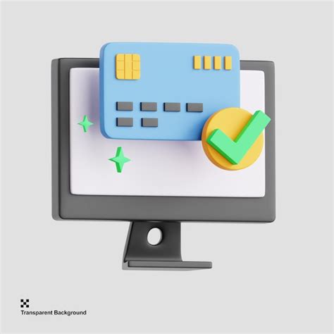 Premium PSD 3d Illustration Of Secure Digital Transactions With Epayment