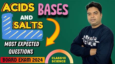 Acids Bases Salts Most Expected Questions Board Exam 2024 CBSE