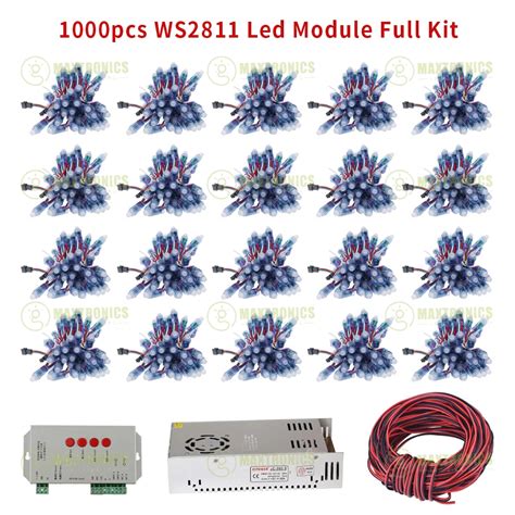 Pcs Mm Ws Ic Full Color Pixel Led Module Light Dc V Input