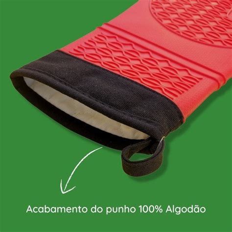 Par Luvas T Rmica De Silicone Forno Churrasco Forrada Longa Art House